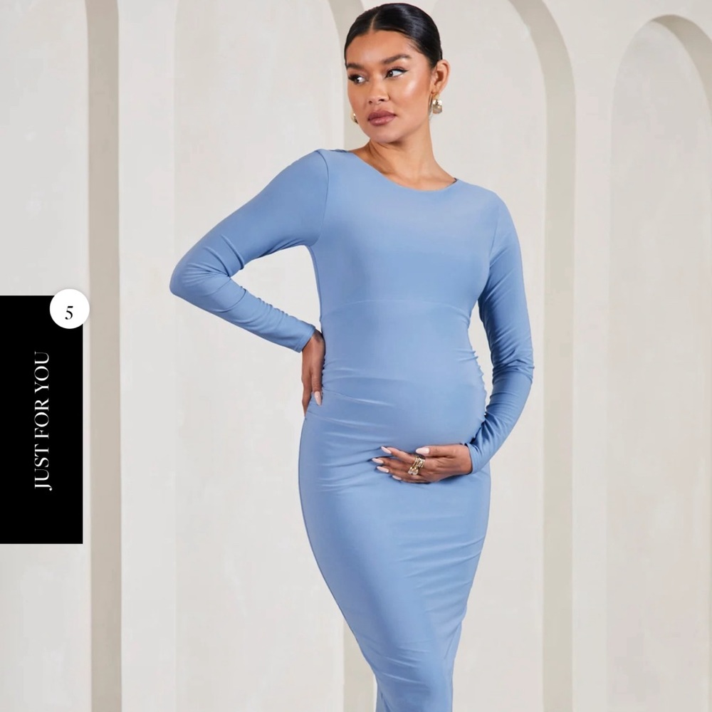 CLUB L LONDON Embrace long sleeve maternity dress NWT